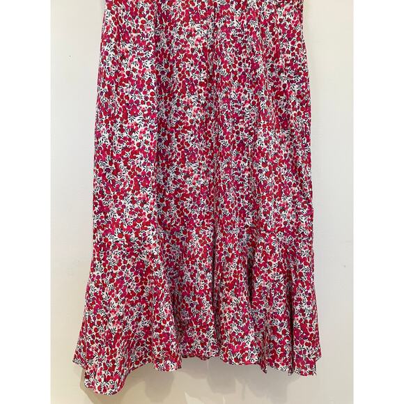 J.CREW Ruffle-Hem Midi Dress in Liberty Wiltshire Floral Size 6 NWT | Mermaid - Picture 5 of 9